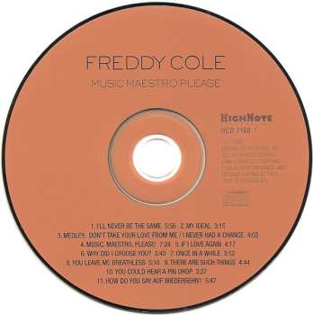 CD Freddy Cole: Music Maestro Please