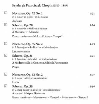 CD Frédéric Chopin: Louis Lortie Plays Chopin Volume 1: Nocturnes, Scherzos, Sonata in B Flat Minor