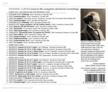 3CD Frederic Lamond: The Liszt Recordings & HMV & Electrola Electrical Recordings