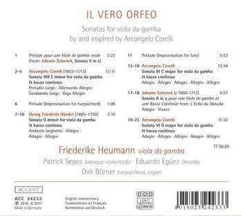 CD Eduardo Egüez: Il Vero Orfeo - Sonatas For Viola Da Gamba By And Inspired By Arcangelo Corelli