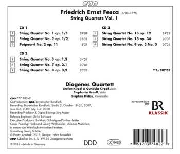 3CD Friedrich Ernst Fesca: Complete String Quartets Vol. 1