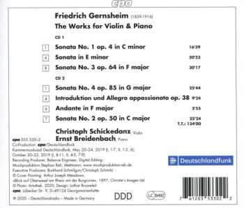 2CD Friedrich Gernsheim: Complete Violin Sonatas