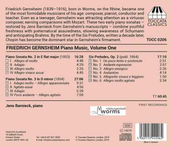 CD Friedrich Gernsheim: Piano Music, Volume One