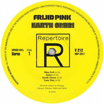 LP Frijid Pink: Earth Omen