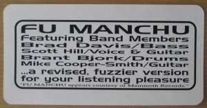 2LP Fu Manchu: Godzilla's / Eatin' Dust +4