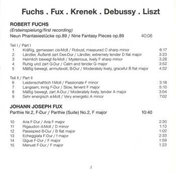 CD Claude Debussy: Fuchs . Fux . Krenek . Debussy . Liszt