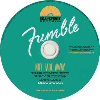 4CD Fumble: Not Fade Away - The Complete Recordings 1964 - 1982