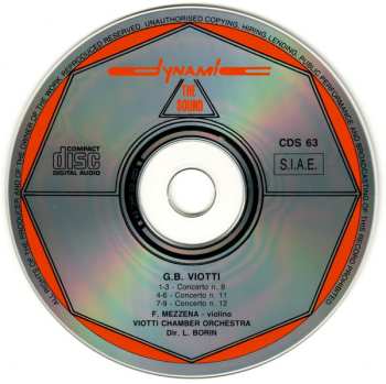CD Giovanni Battista Viotti: Violin Concertos N. 8 – 11 – 12