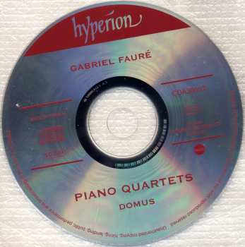 CD Gabriel Fauré: Piano Quartets (No.1 In C Minor, Op 15 / No.2 In G Minor, Op 45)