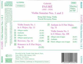 CD Gabriel Fauré: Violin Sonatas Nos. 1 And 2 • Berceuse • Romance • Andante