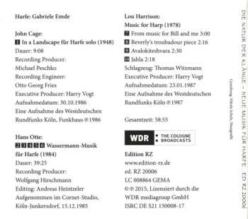 CD Gabriele Emde: Die Natur Der Klänge - Neue Musik Für Harfe