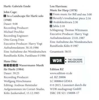 CD Gabriele Emde: Die Natur Der Klänge - Neue Musik Für Harfe