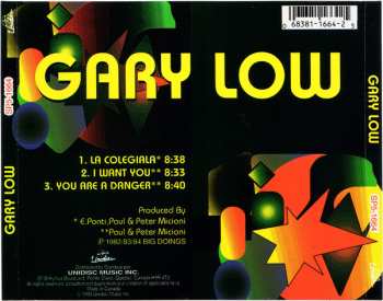 CD Gary Low: La Colegiala / I Want You / You Are A Danger
