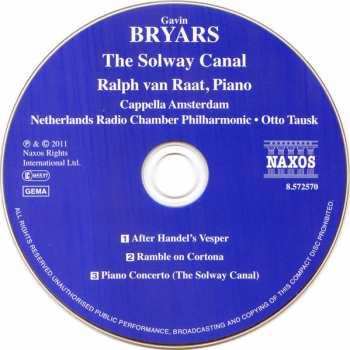 CD Gavin Bryars: Piano Concerto (The Solway Canal) • After Handel’s Vesper • Ramble On Cortona