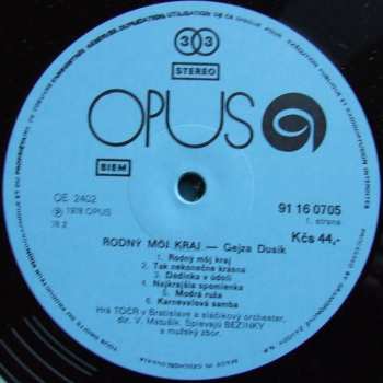 LP Gejza Dusík: Rodný Môj Kraj