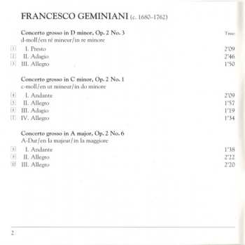 CD Francesco Geminiani: Concerti Grossi