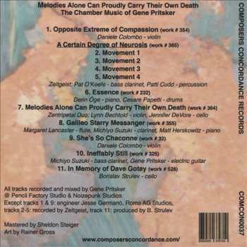 CD Gene Pritsker: Melodies Alone Can Proudly Carry Their Own Death (The Chamber Music Of Gene Pritsker)