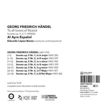 CD Georg Friedrich Händel: Triosonaten op.5 Nr.1-7