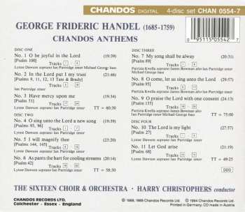 4CD/Box Set Georg Friedrich Händel: Chandos Anthems (Complete)
