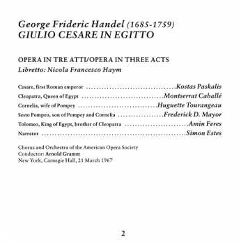 2CD Georg Friedrich Händel: Giulio Cesare in Egitto