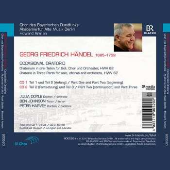 2CD Georg Friedrich Händel: Occasional Oratorio