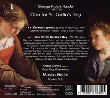 CD Georg Friedrich Händel: Ode For St. Cecilia's Day