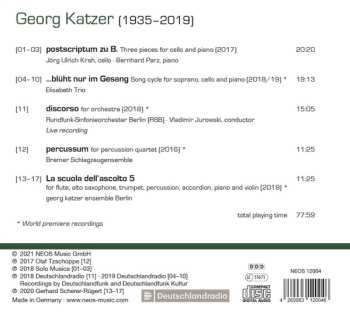 CD Georg Katzer: Late Works