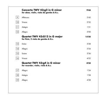 CD Georg Philipp Telemann: Concerto Da Camera, Vol. 1