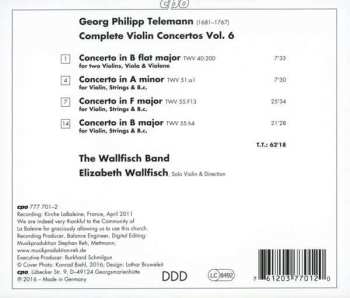 CD Georg Philipp Telemann: Complete Violin Concertos Vol. 6