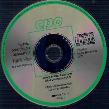CD Georg Philipp Telemann: Wind Overtures Vol. 2