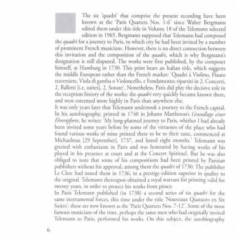 CD Georg Philipp Telemann: Quatuors Parisiens