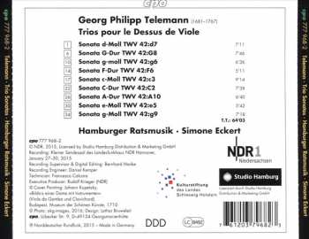 CD Georg Philipp Telemann: Trios Pour Le Dessus de Viole