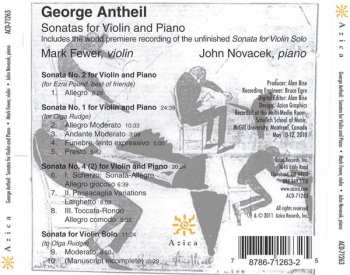 CD John Novacek: Sonatas For Violin And Piano