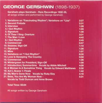 10CD/Box Set George Gershwin: 1898-1937