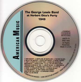 CD George Lewis: At Herbert Otto's Party