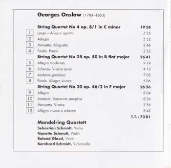 CD George Onslow: String Quartets Vol.3