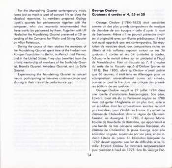 CD George Onslow: String Quartets Vol.3