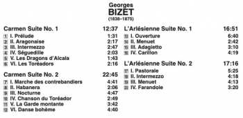 CD Georges Bizet: Carmen Suites; L'Arlésienne Suites
