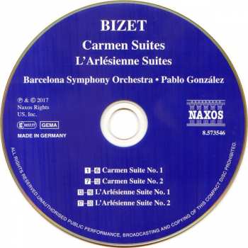 CD Georges Bizet: Carmen Suites; L'Arlésienne Suites