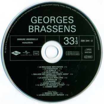 2CD Georges Brassens: La Mauvaise Réputation + Les Amoureux Des Bancs Publics