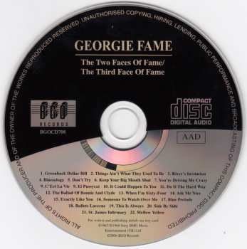CD Georgie Fame: The Two Faces Of Fame / The Third Face Of Fame