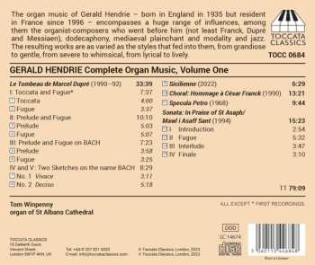 CD Tom Winpenny: Complete Organ Music, Volume One