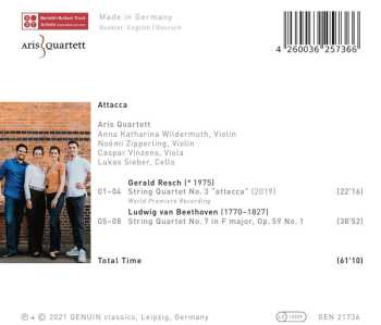 CD Ludwig van Beethoven: String Quartet No. 3 "Attacca"; String Quartet No. 7 In F Major, Op. 59 No. 1
