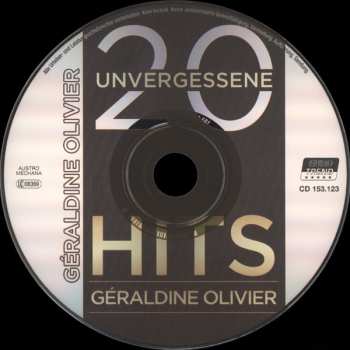CD Géraldine Olivier: 20 Unvergessene Hits