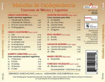 CD Gerardo Garciacano: Melodías de (in)dependencia (Canciones de México y Argentina) 
