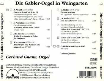 CD Gerhard Gnann: Die Gabler-Orgel In Weingarten