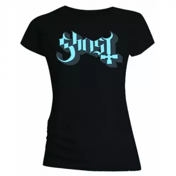 Frauen T-Shirt Blue/grey Keyline Logo Ghost 