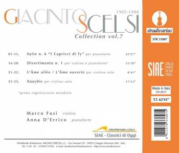 CD Giacinto Scelsi: Collection Vol. 7