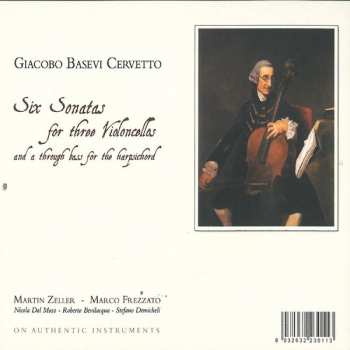 CD Marco Frezzato: Six Sonatas For Three Violoncellos 