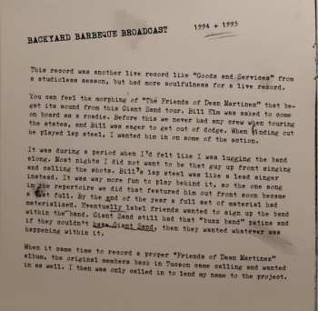 CD Giant Sand: Backyard BBQ Broadcast